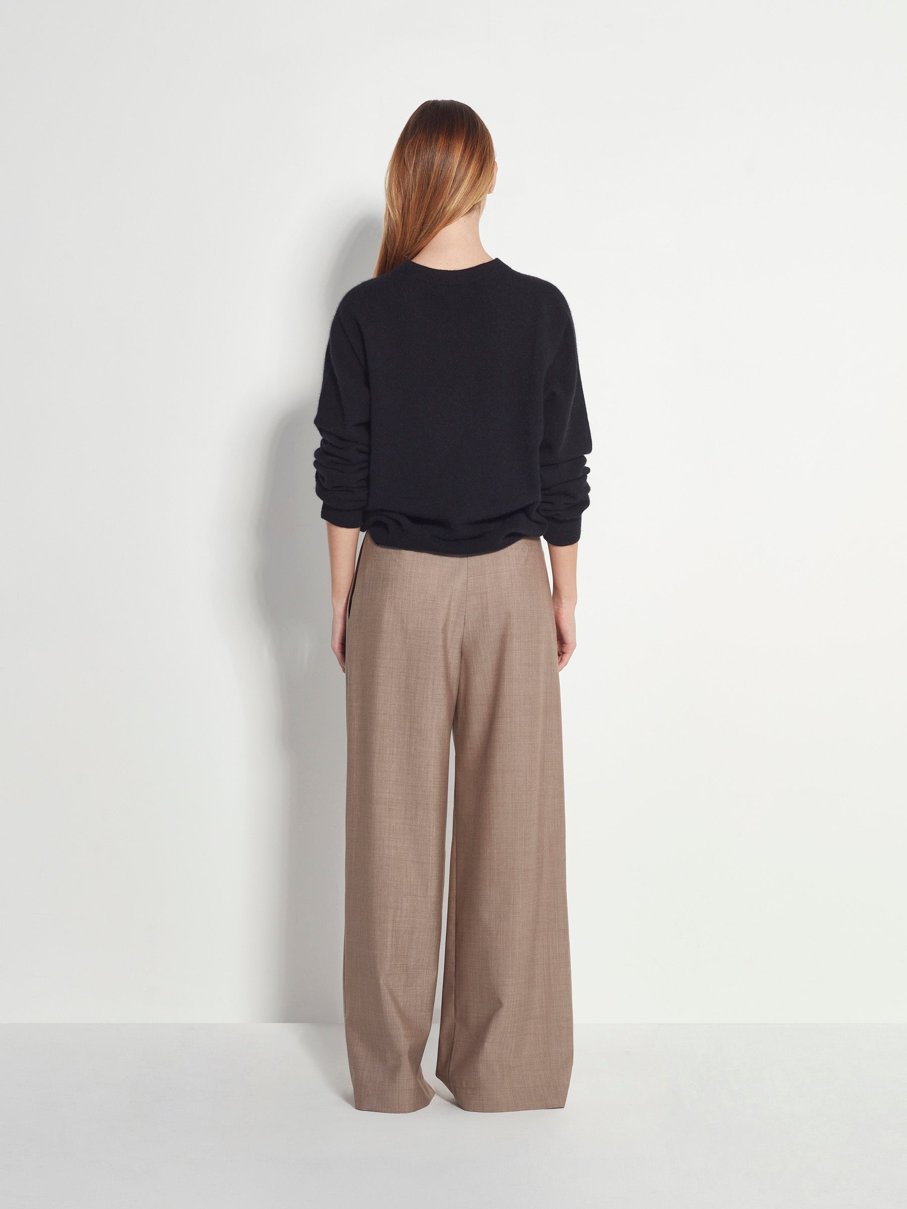 Juliette Hogan Calla Culotte Fine Wool Suiting - Salt and Pepper