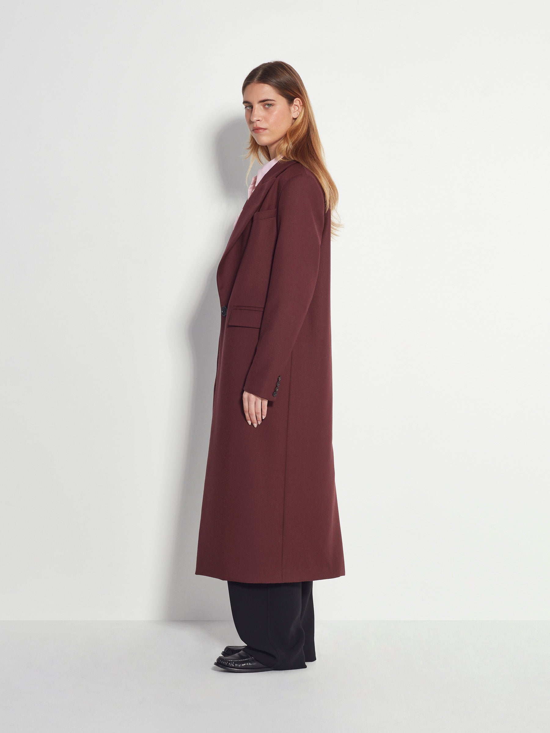 Juliette Hogan Mantelle Coat - Burgundy