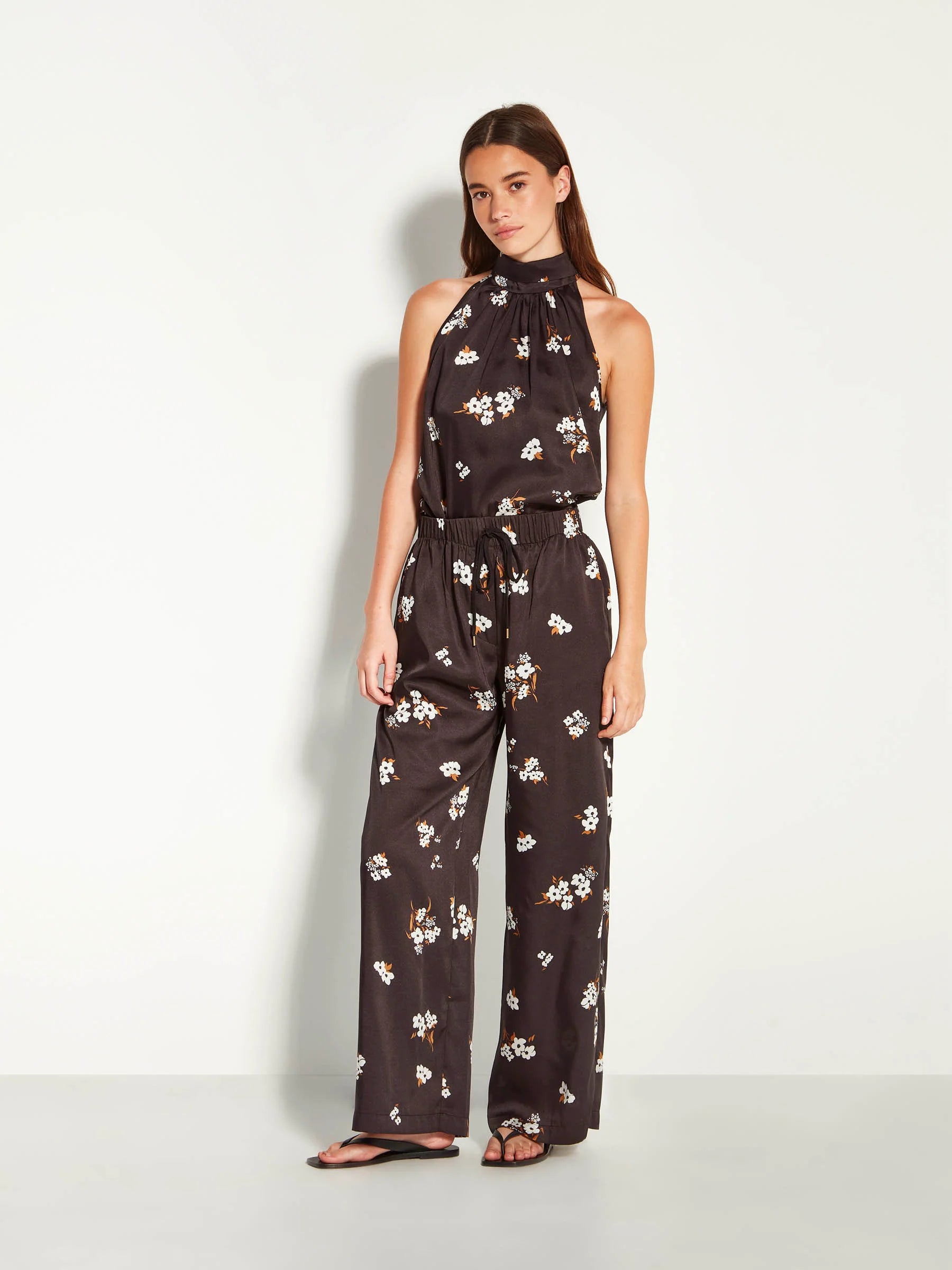 Juliette Hogan Pia Pant (Moonflower Twill) Golden