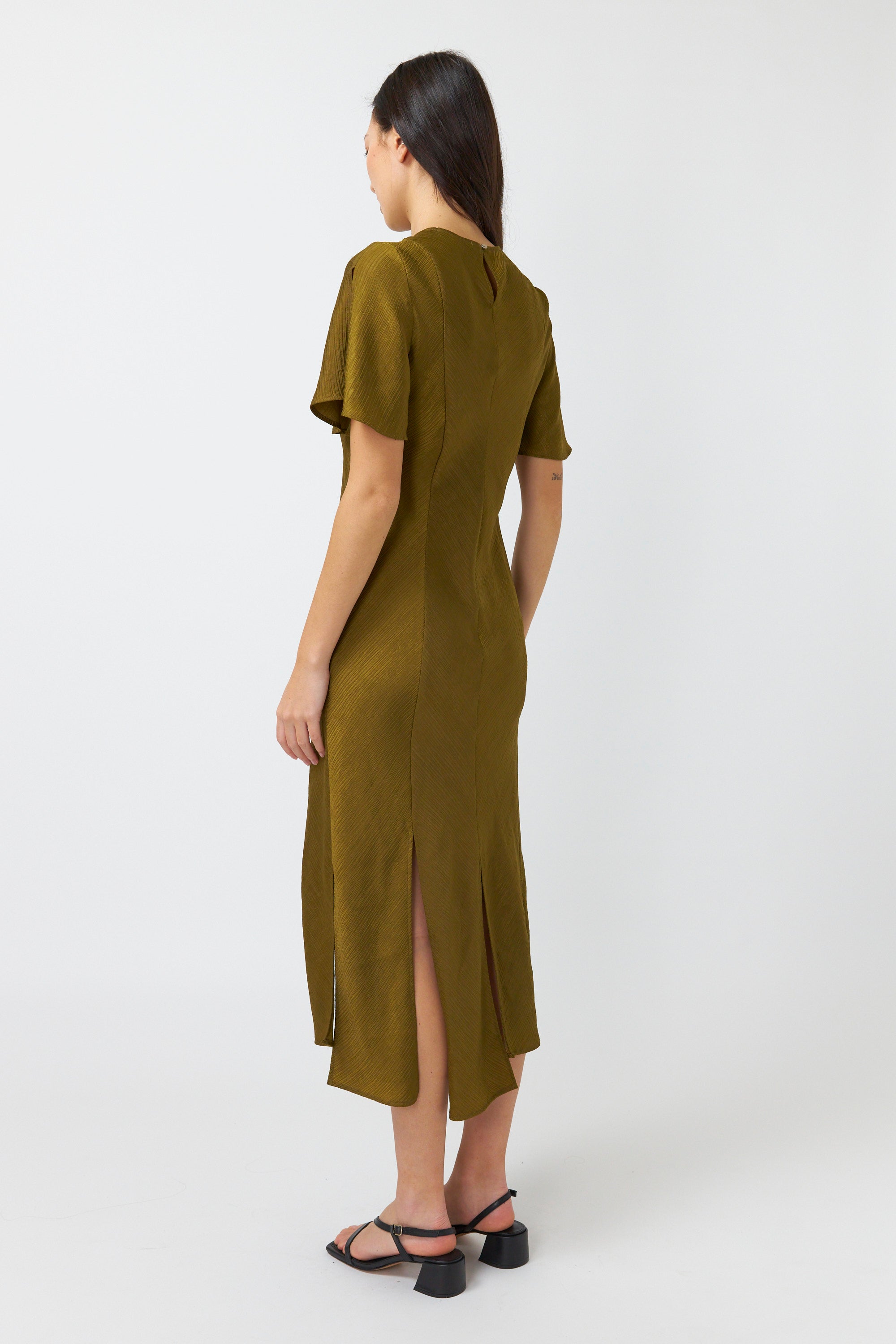 Kate Sylvester Xanthe Dress - Old Gold