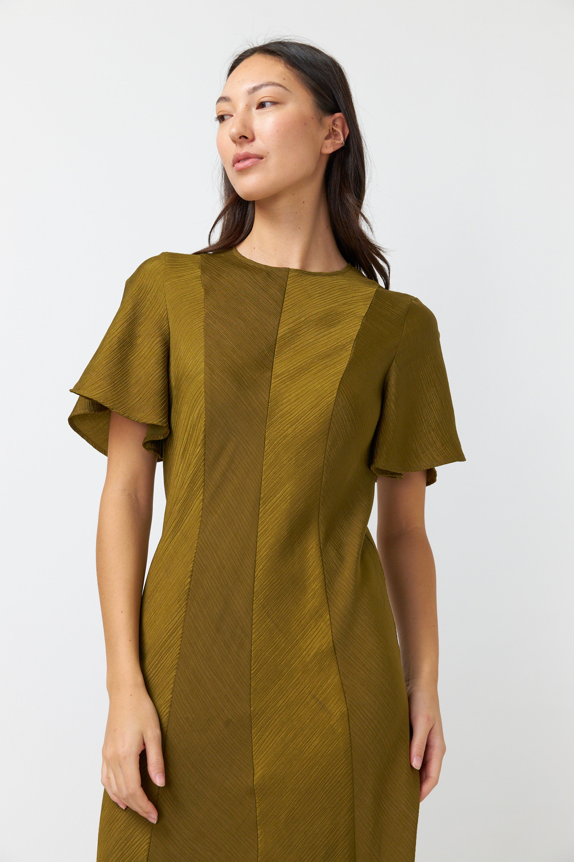 Kate Sylvester Xanthe Dress - Old Gold