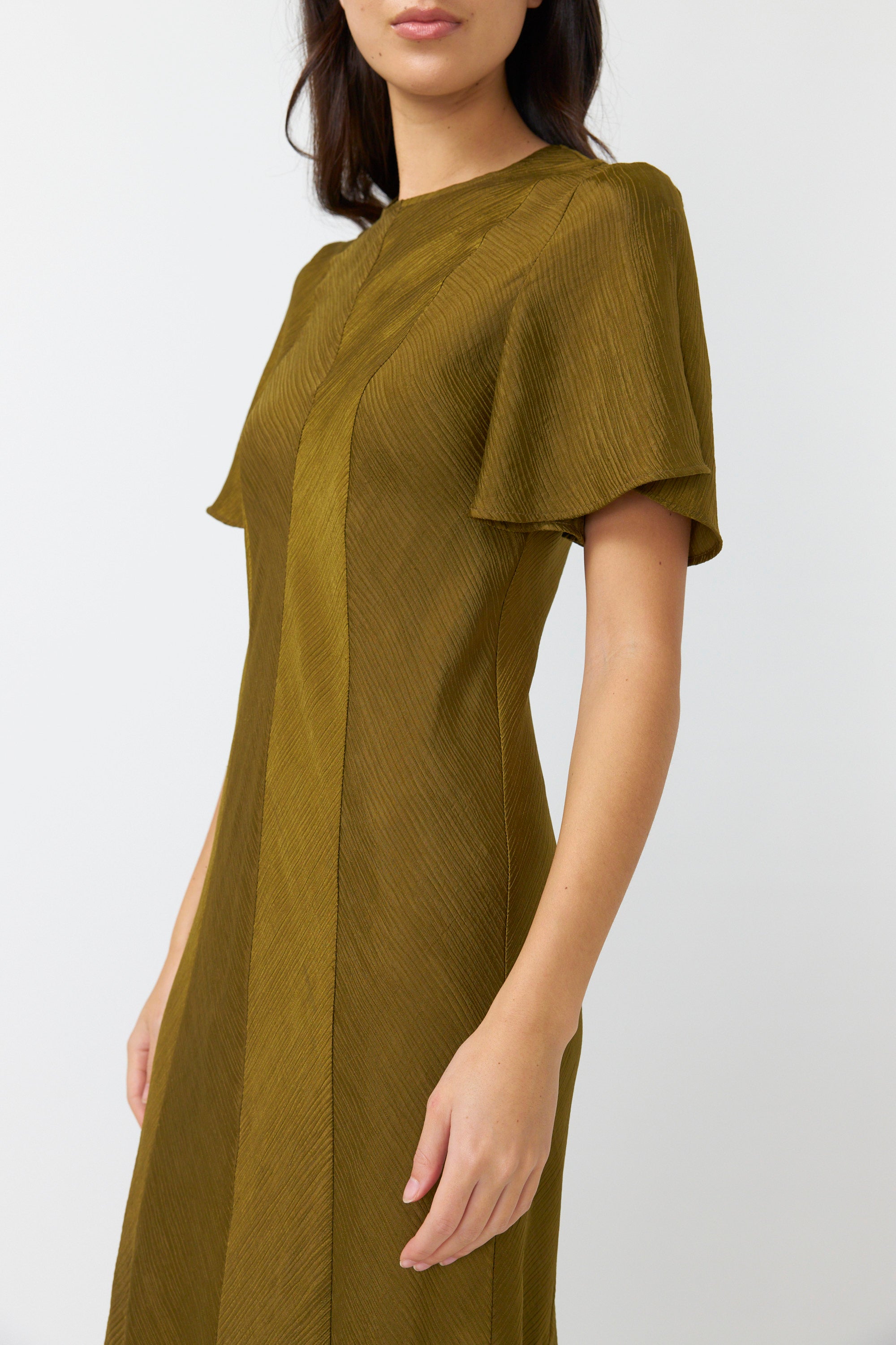 Kate Sylvester Xanthe Dress - Old Gold