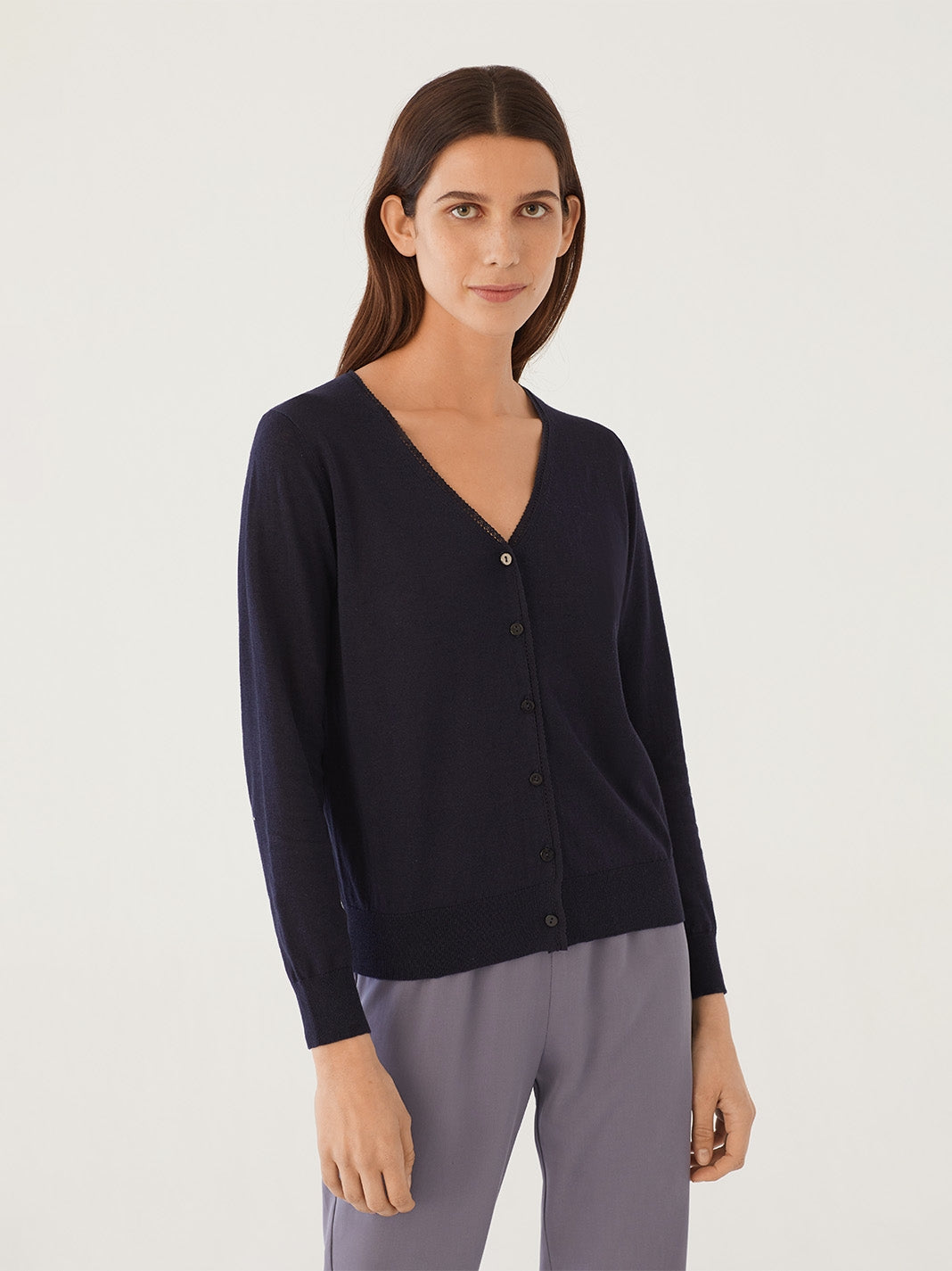 Nice Things Linen Lace Knit - Navy