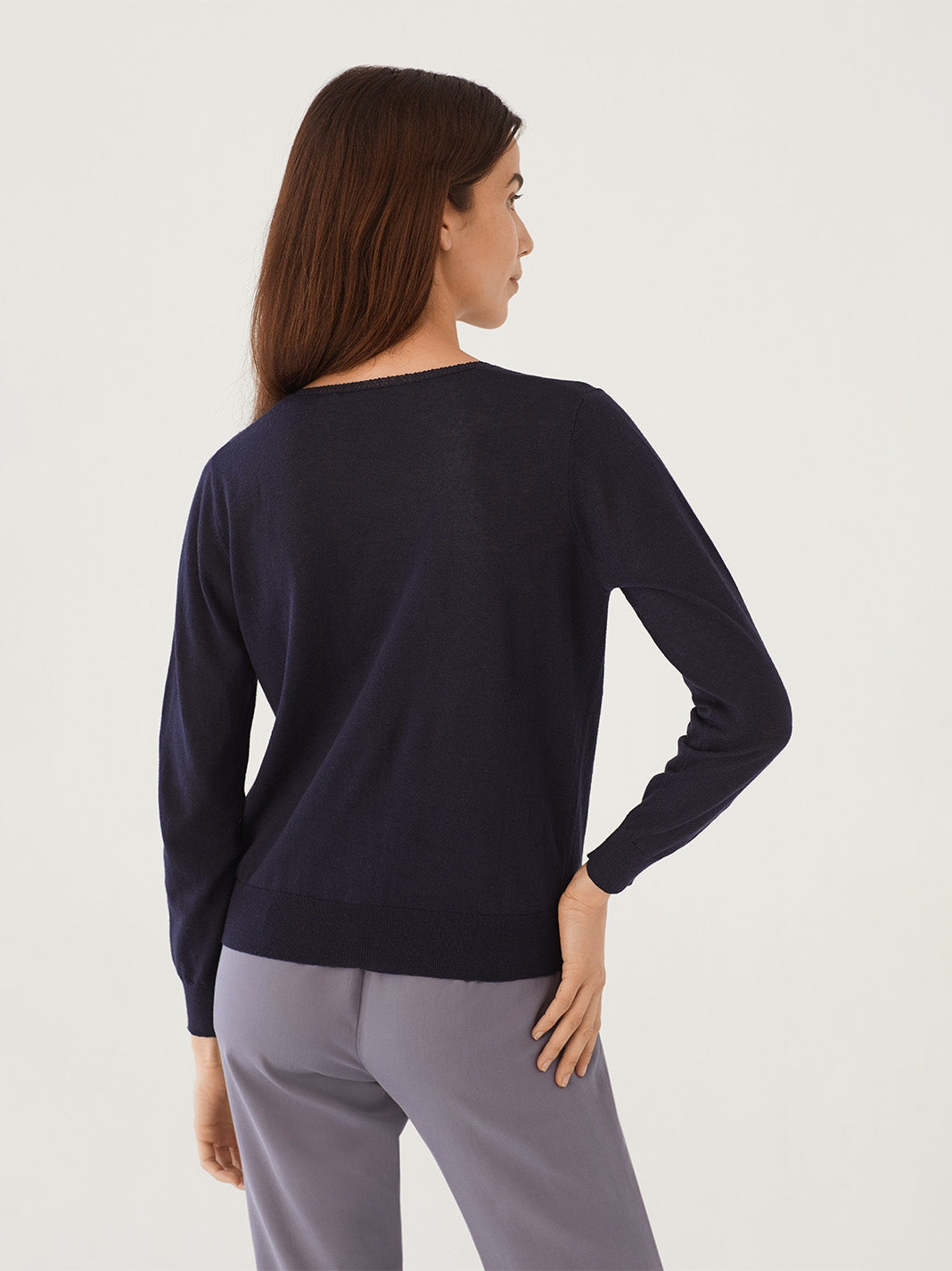 Nice Things Linen Lace Knit - Navy