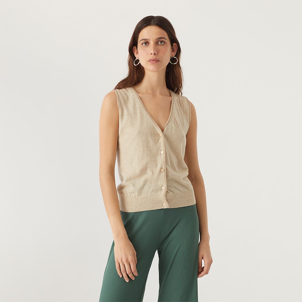 Nice Things Linen Lace Vest