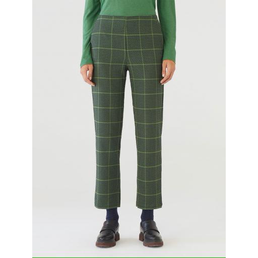 Nice Things mono check pants - Green