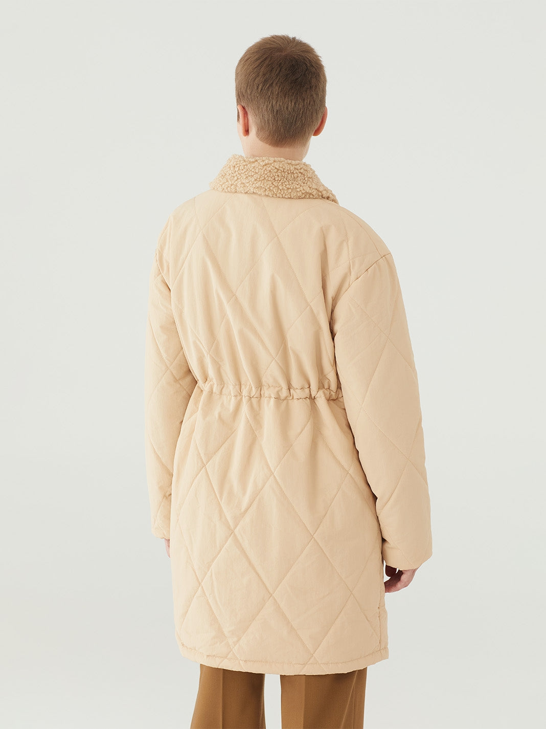 Nice Things Quilted parka - Beige