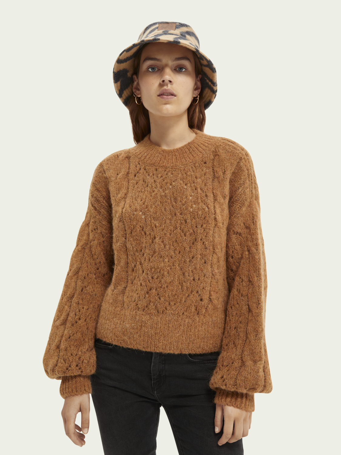 Scotch & Soda Cable knitted relaxed fit sweater